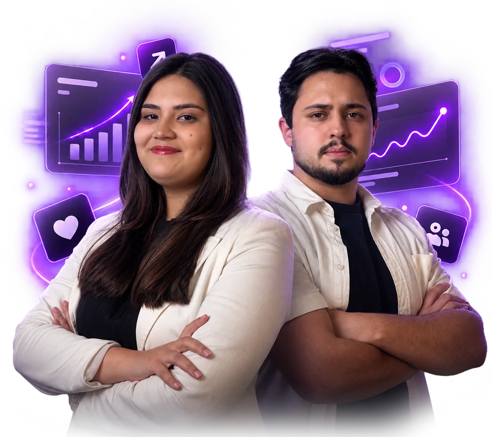 Bianca Roberta e Gustavo Henrique, sócios da Realiize